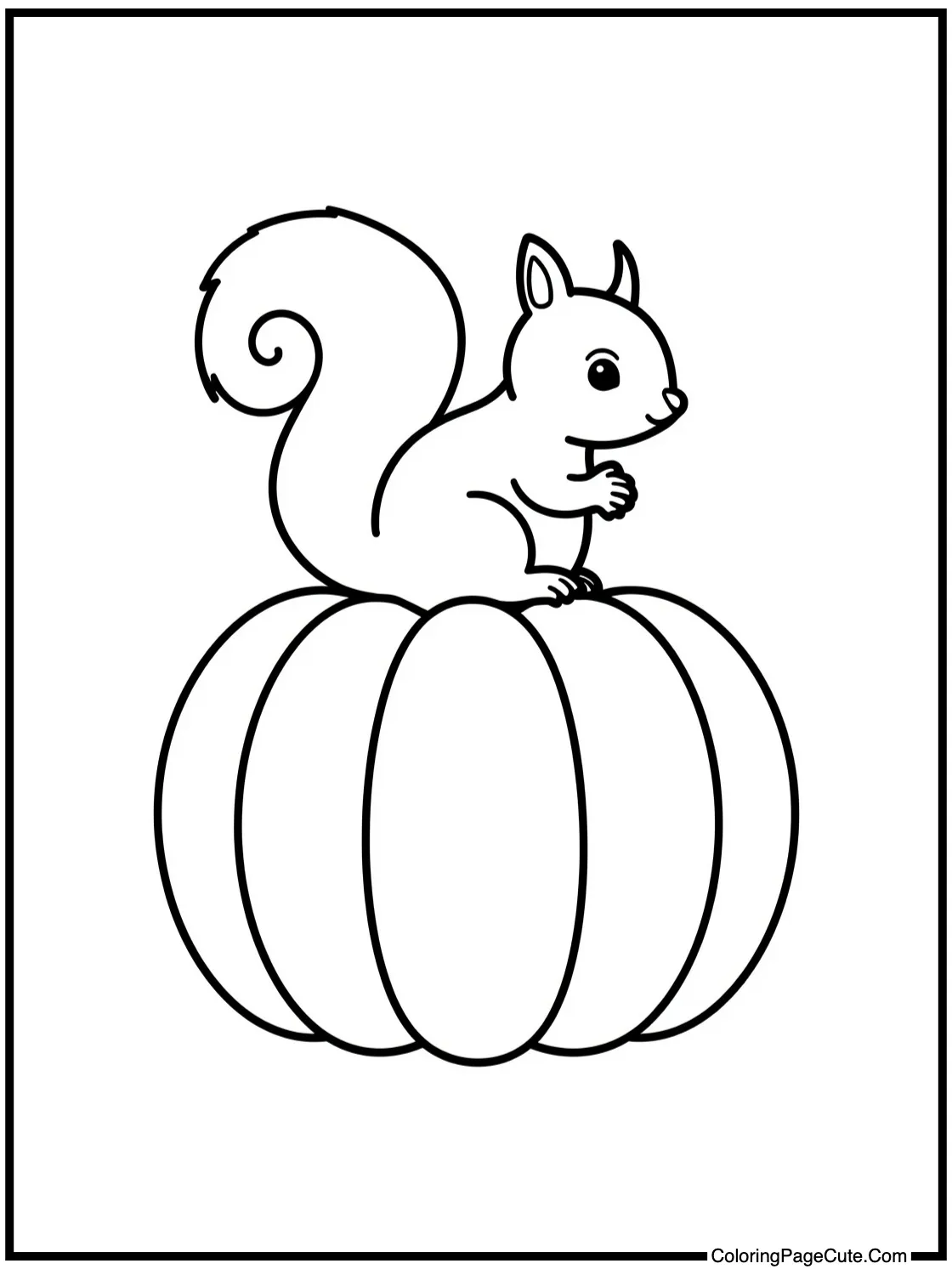Squirrel on top gourd