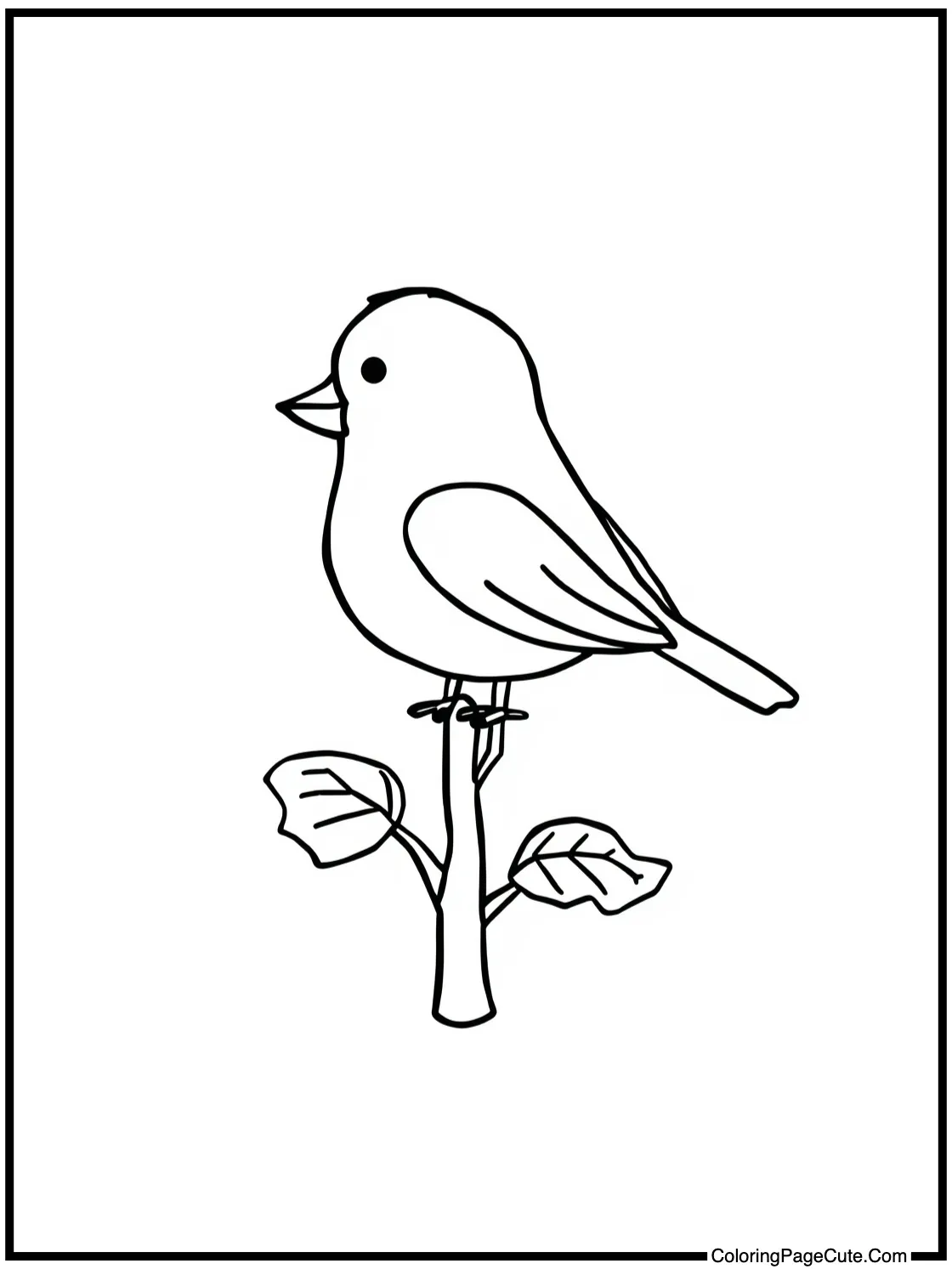 Bird sitting on stem