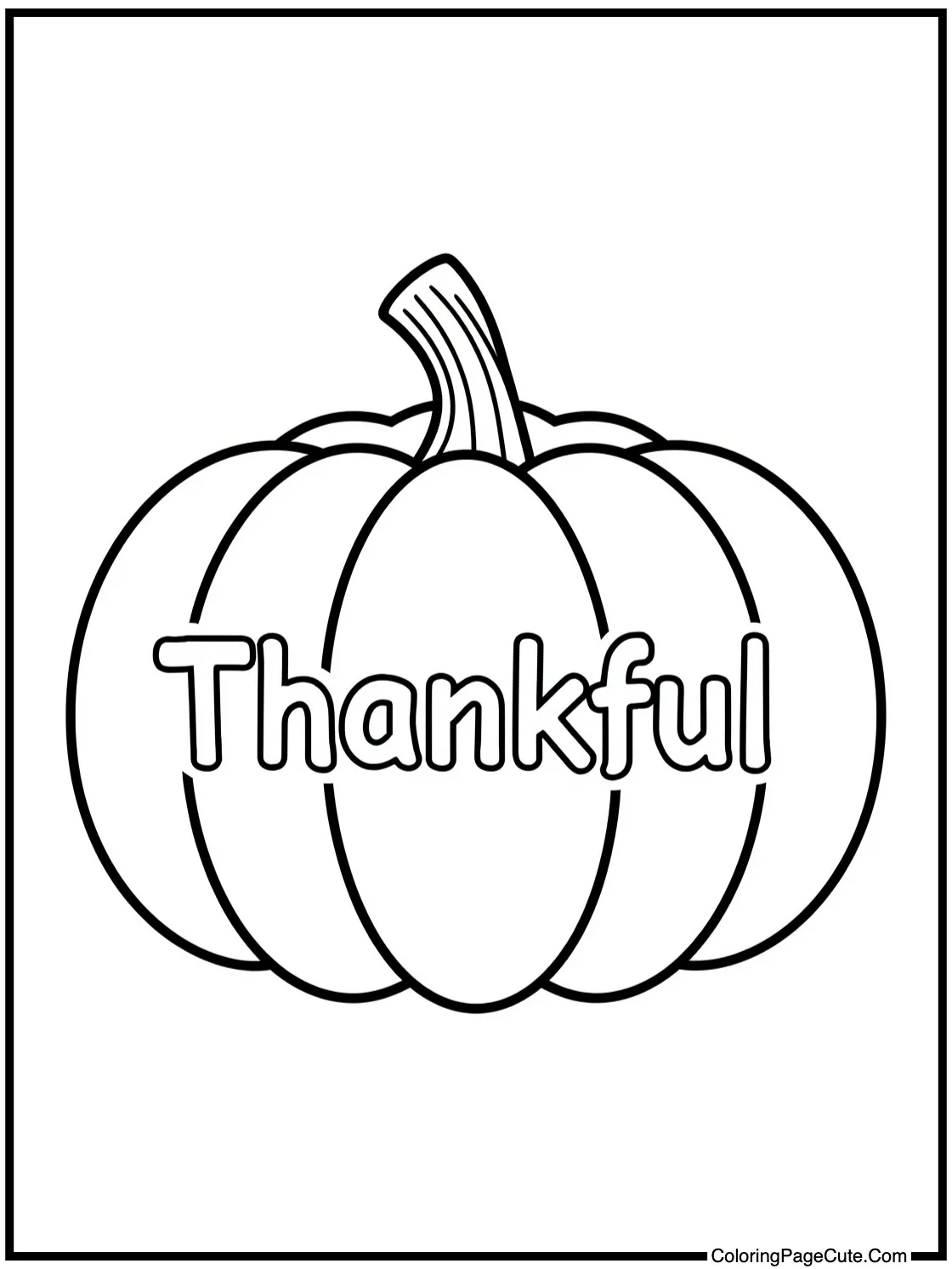 Vegetable with thankful text