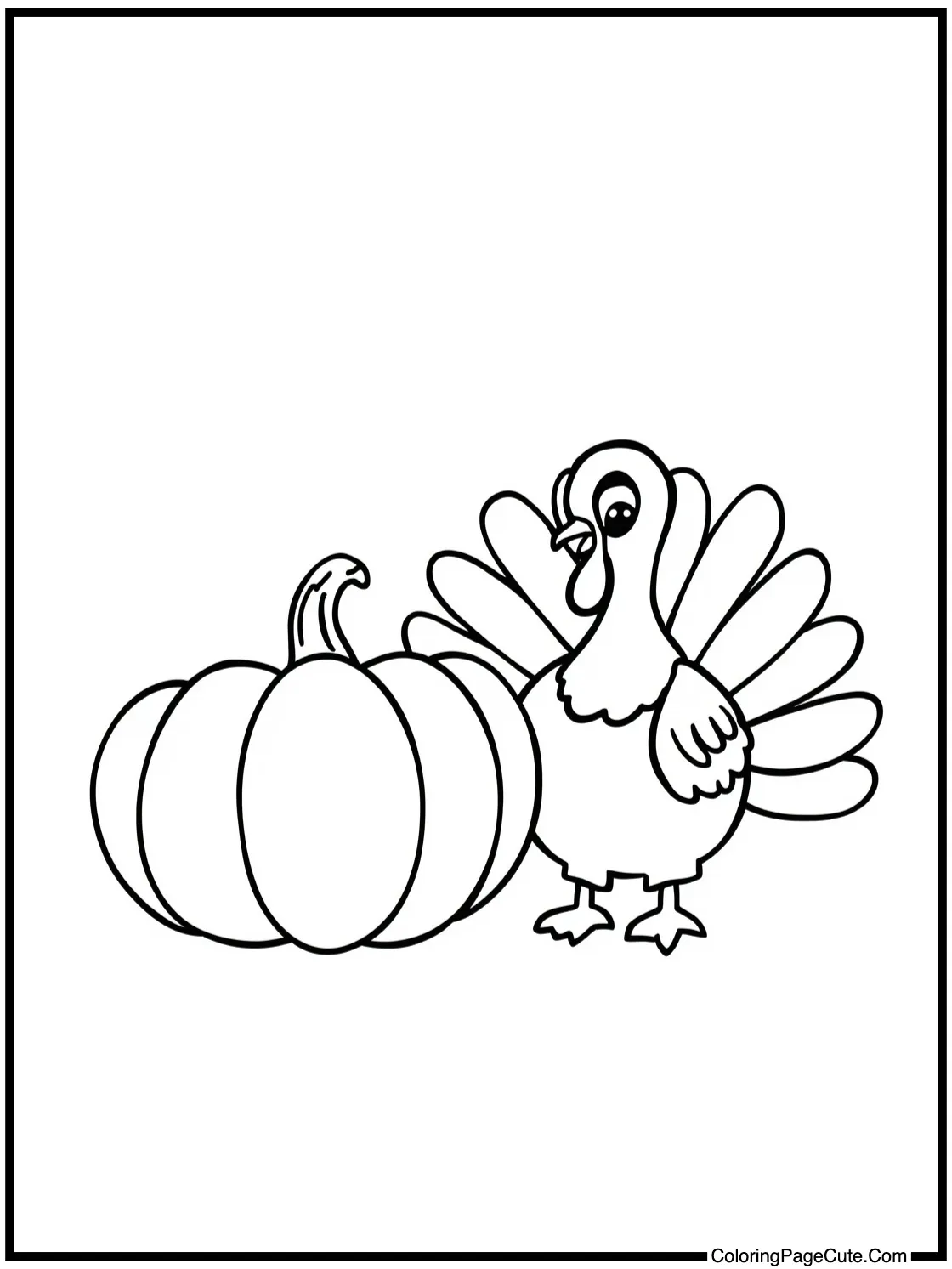 Gourd and turkey illustration