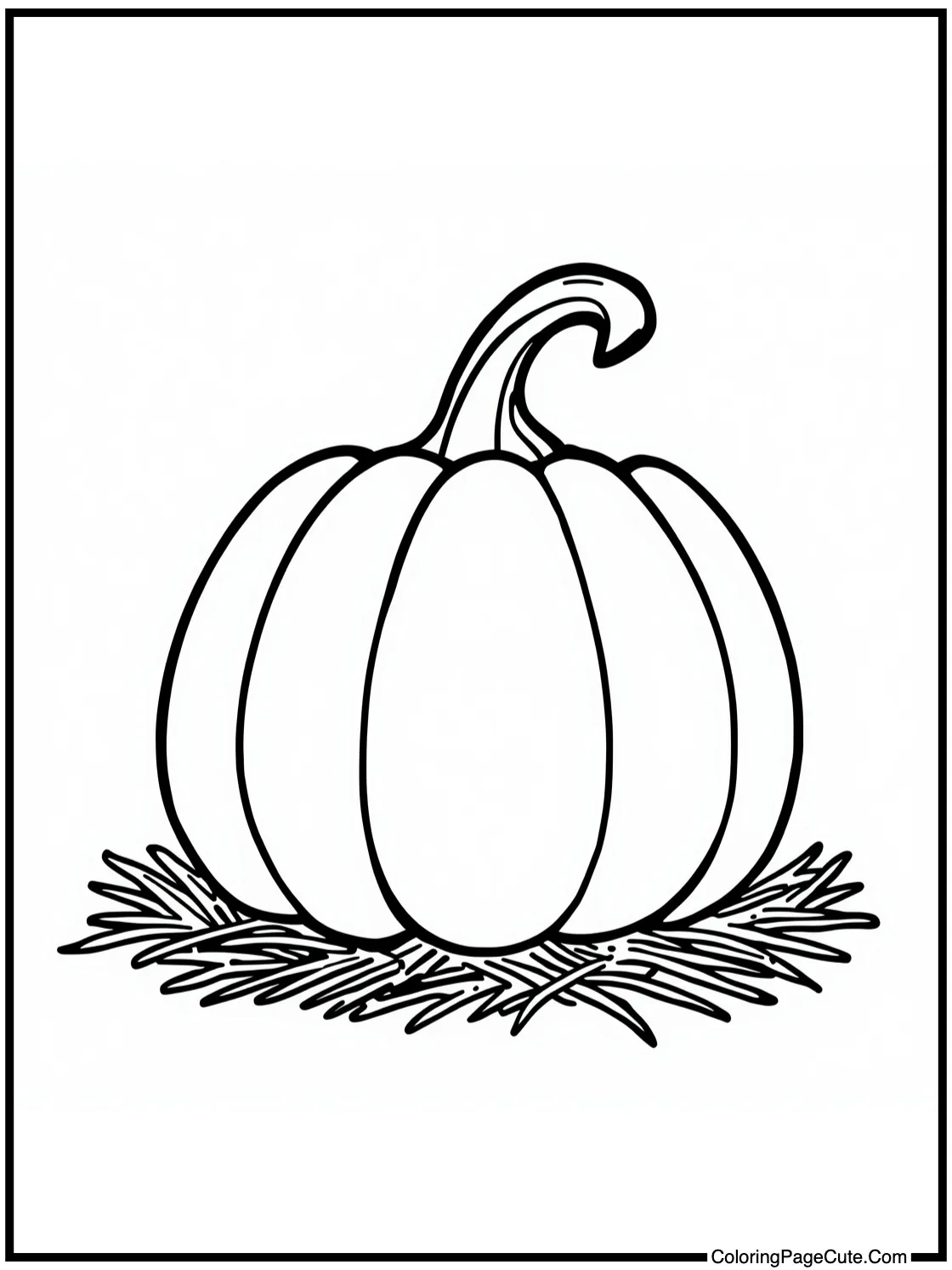 Gourd sitting on hay