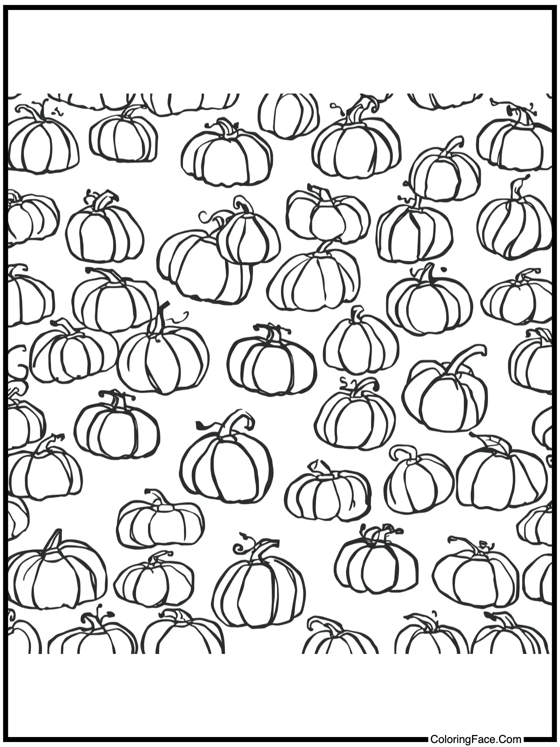 Many Small Pumpkins Pattern