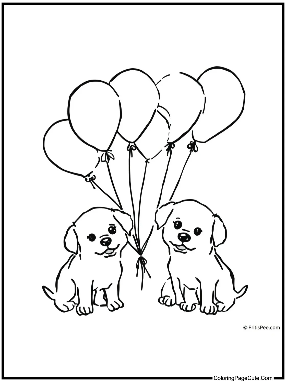 with colorful balloons