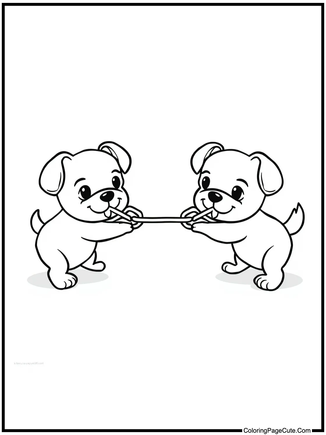 playing tug-of-war