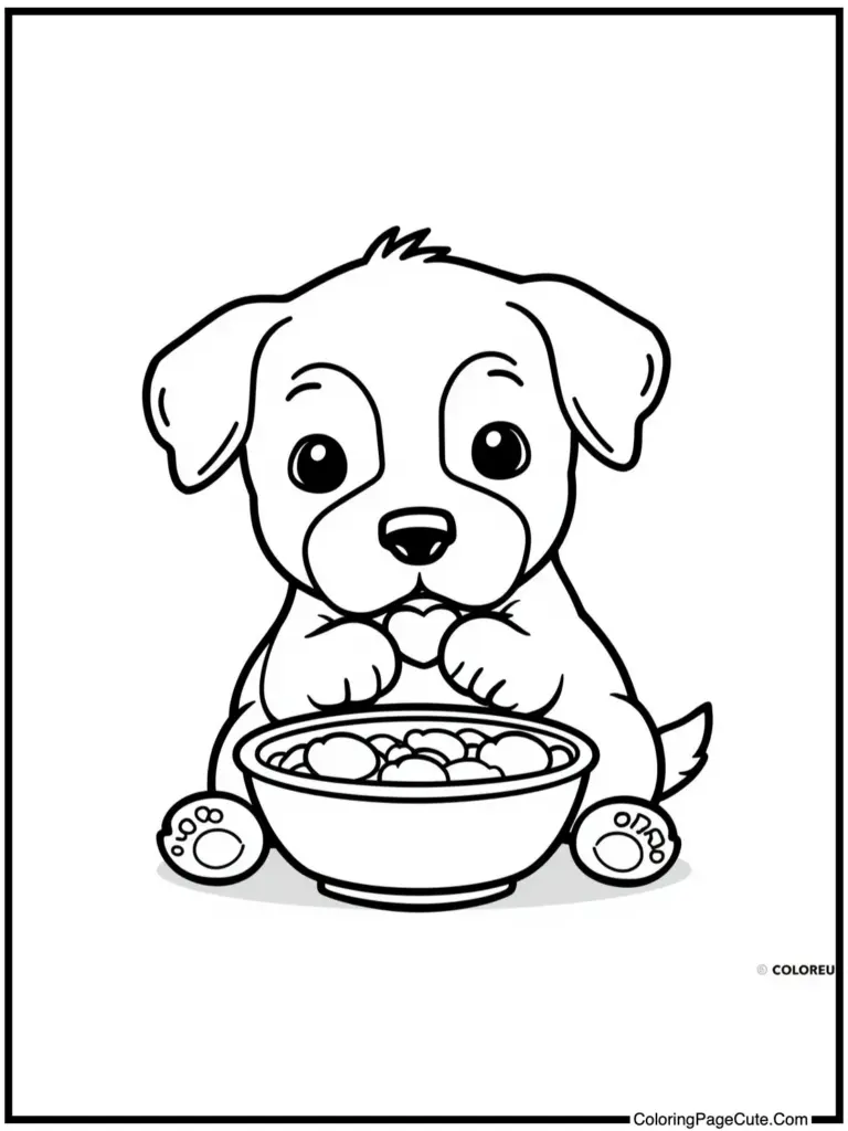 Puppies coloring pages