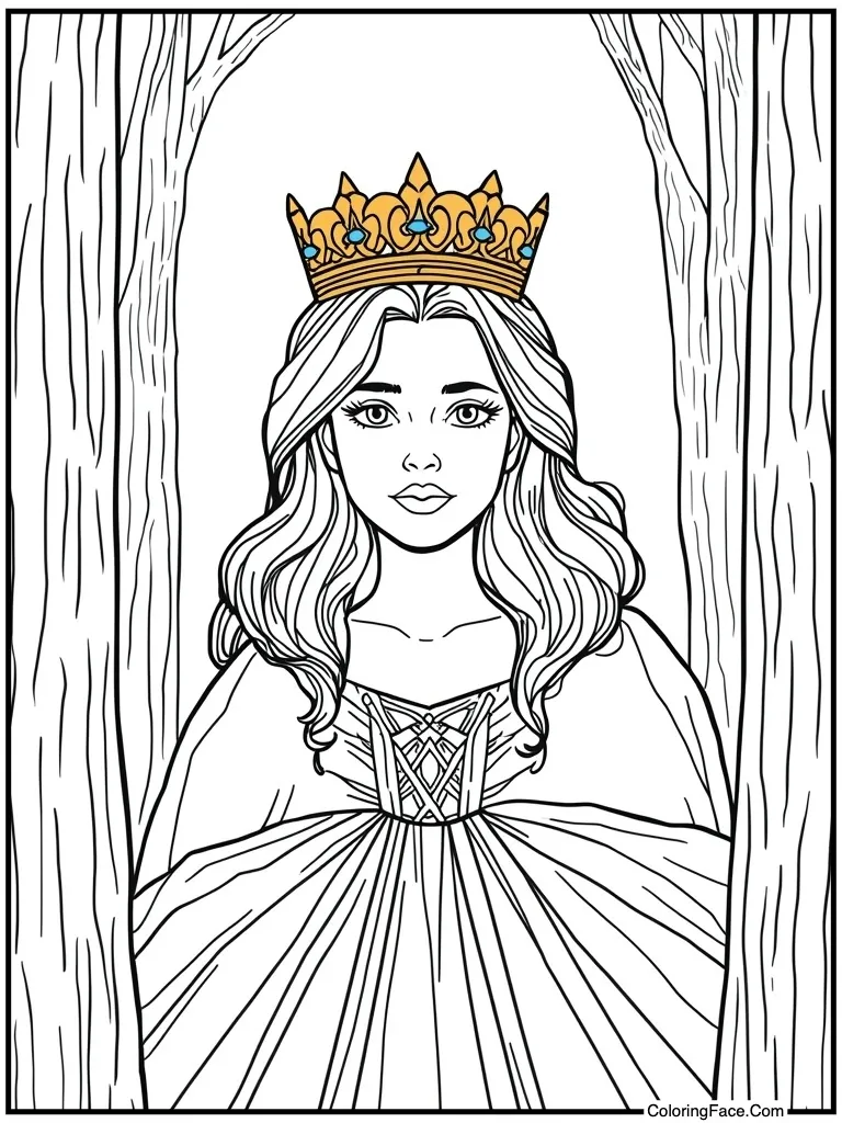 Queen Coloring Pages For Adults