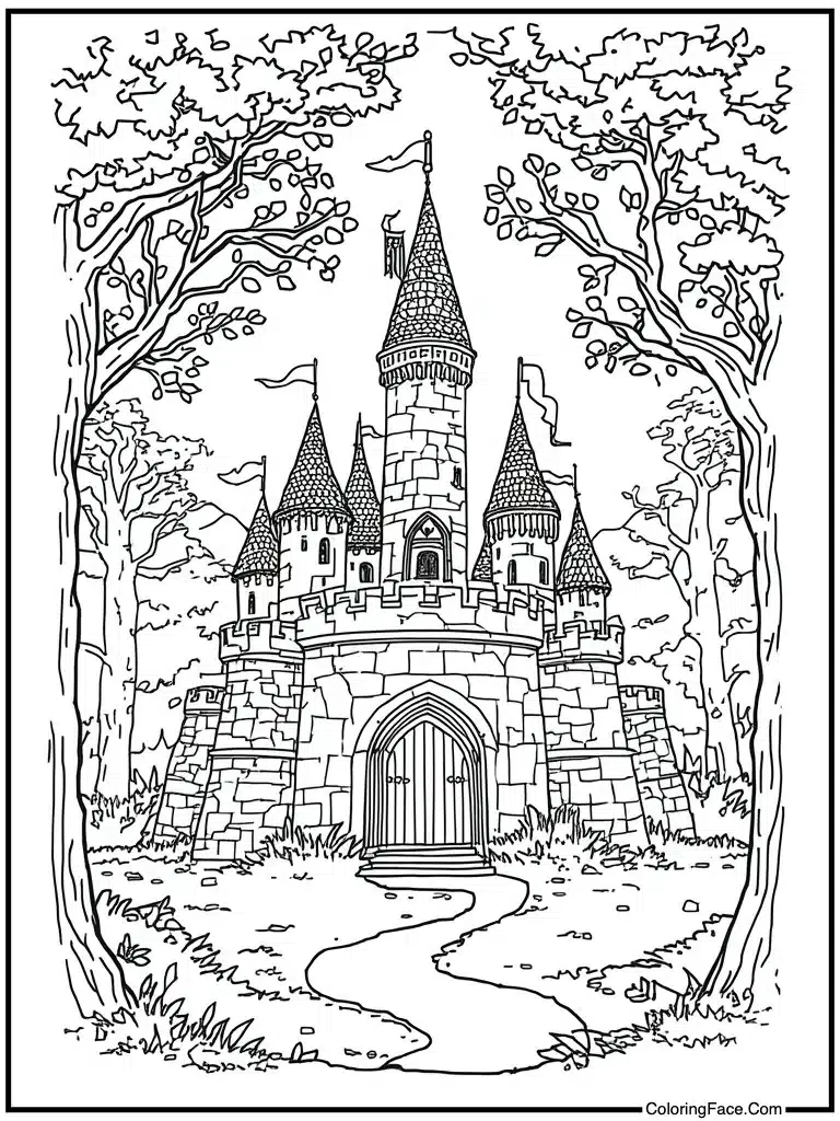 Medieval stone castle