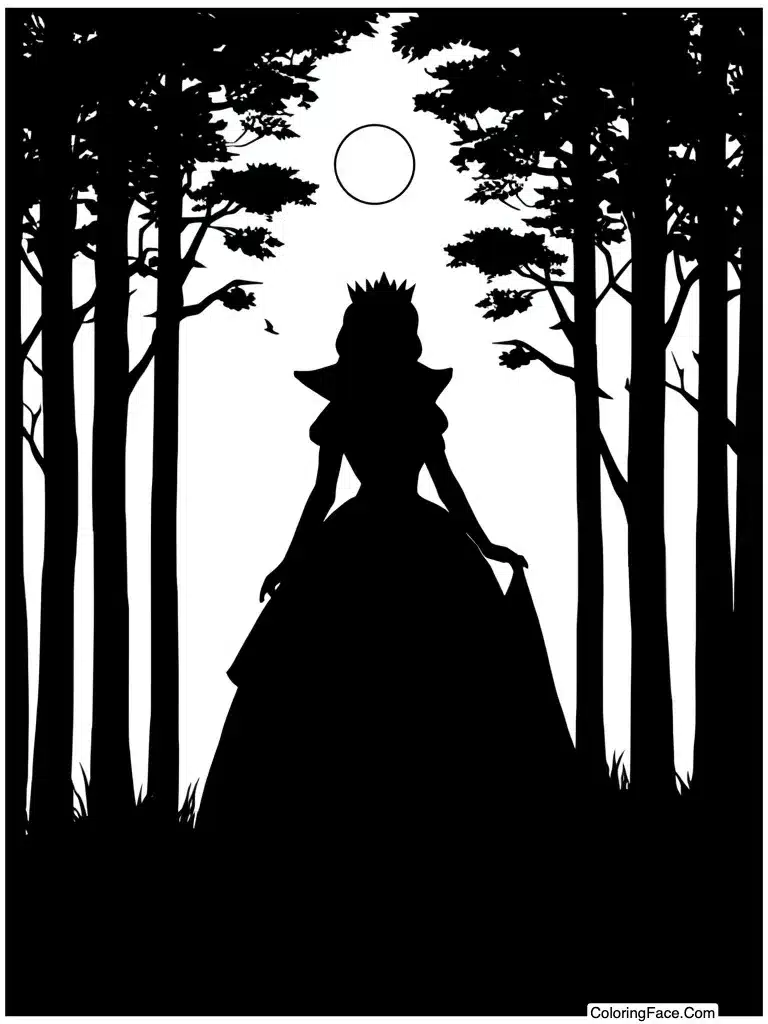 Silhouette against moon