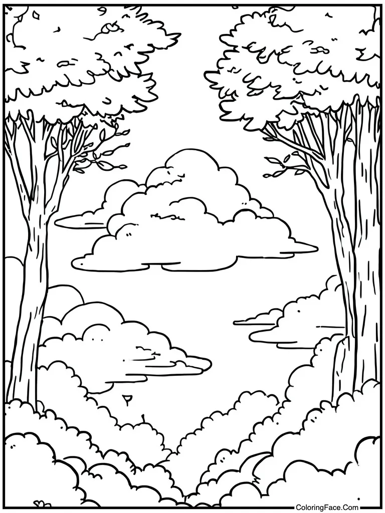 Clouds floating soft