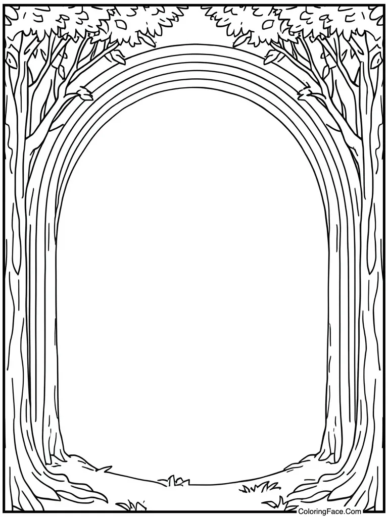 Rainbow arching over