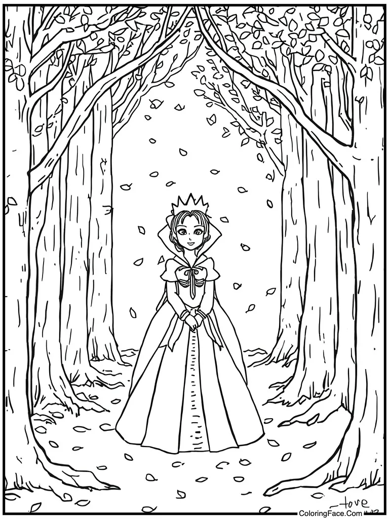 Autumn leaves falling