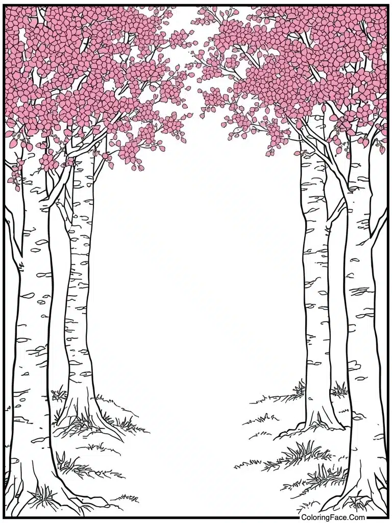 Spring blossoms pink