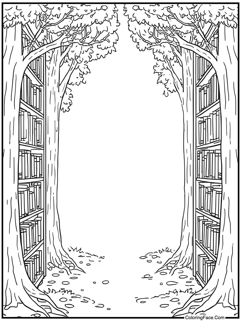 Library books shelves