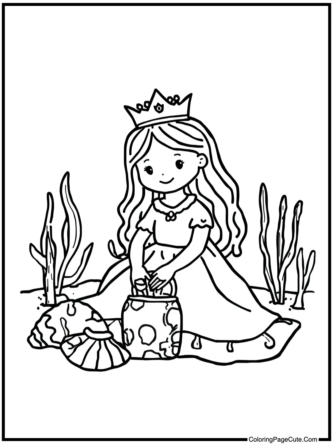 collecting seashells