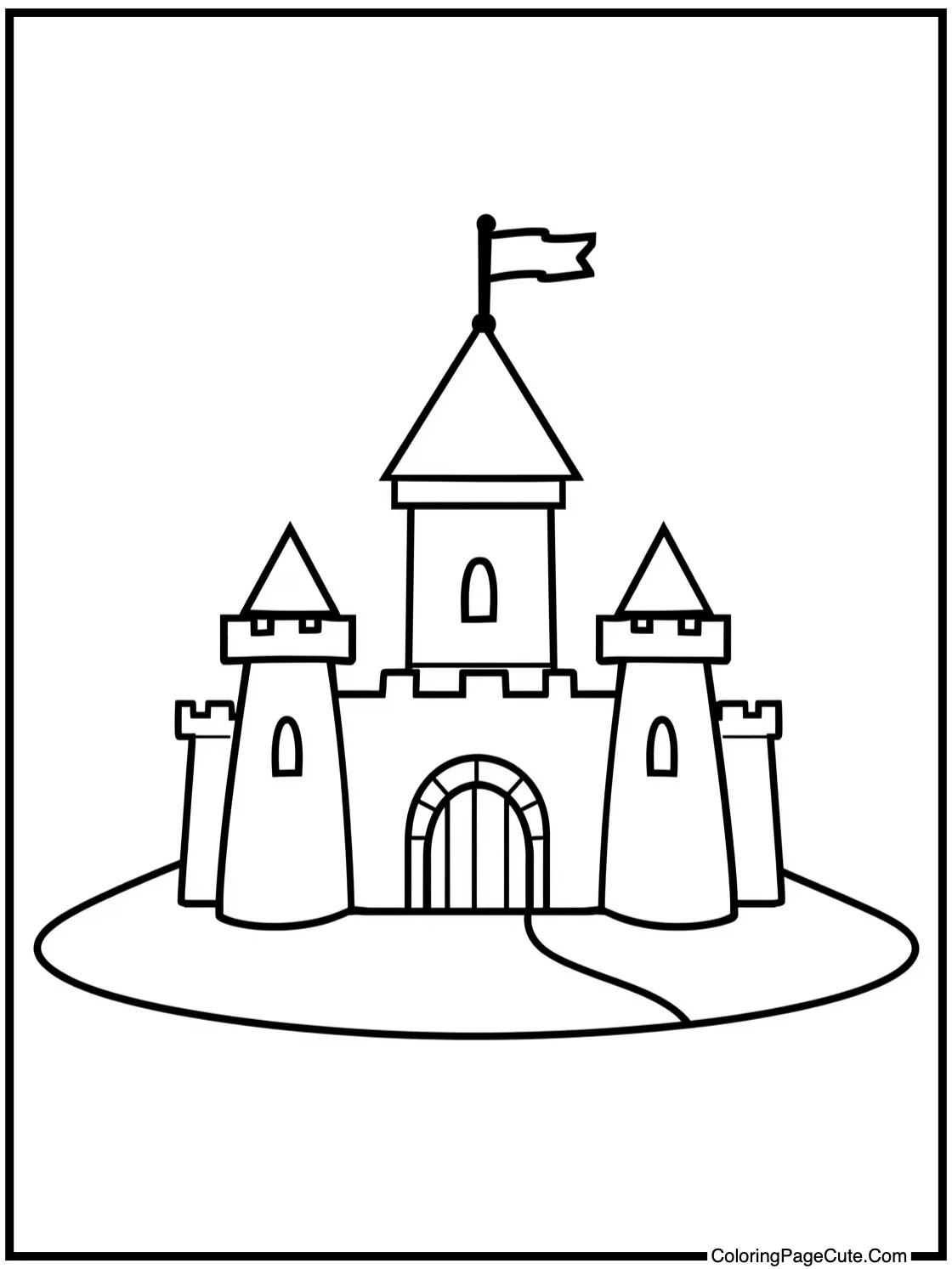 building a sandcastle