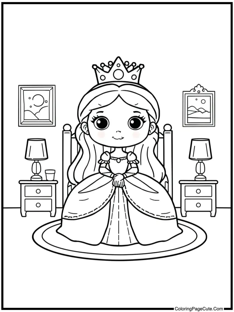 Queen coloring pages