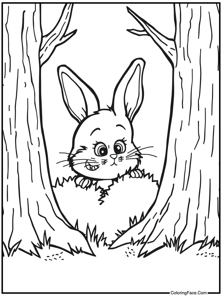 Hiding behind a bush