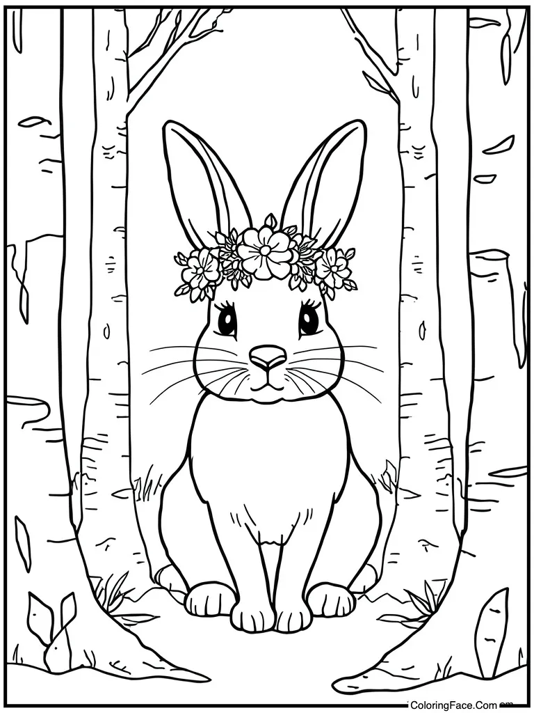 Wearing a floral crown