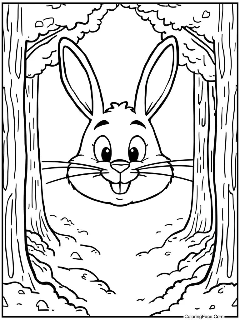 Funny cartoon face smiling