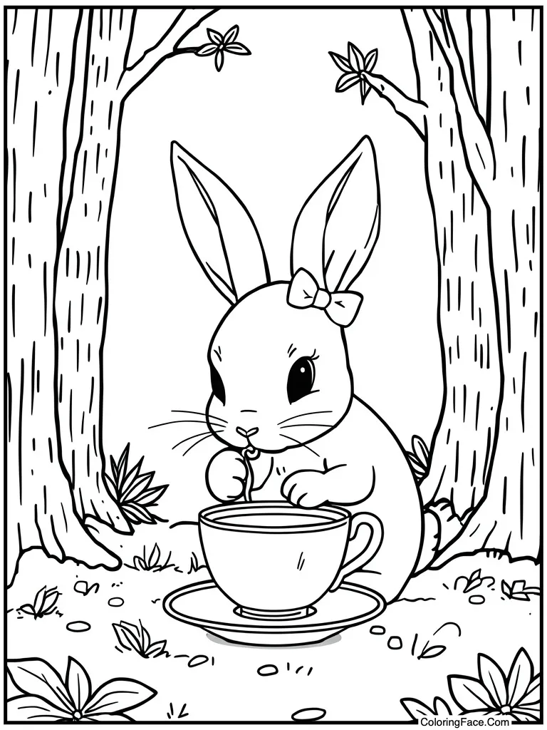 Drinking from a teacup