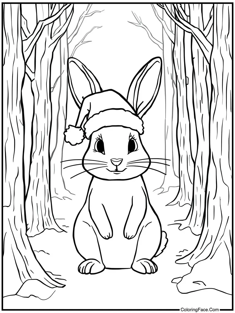 Wearing Santa Claus hat