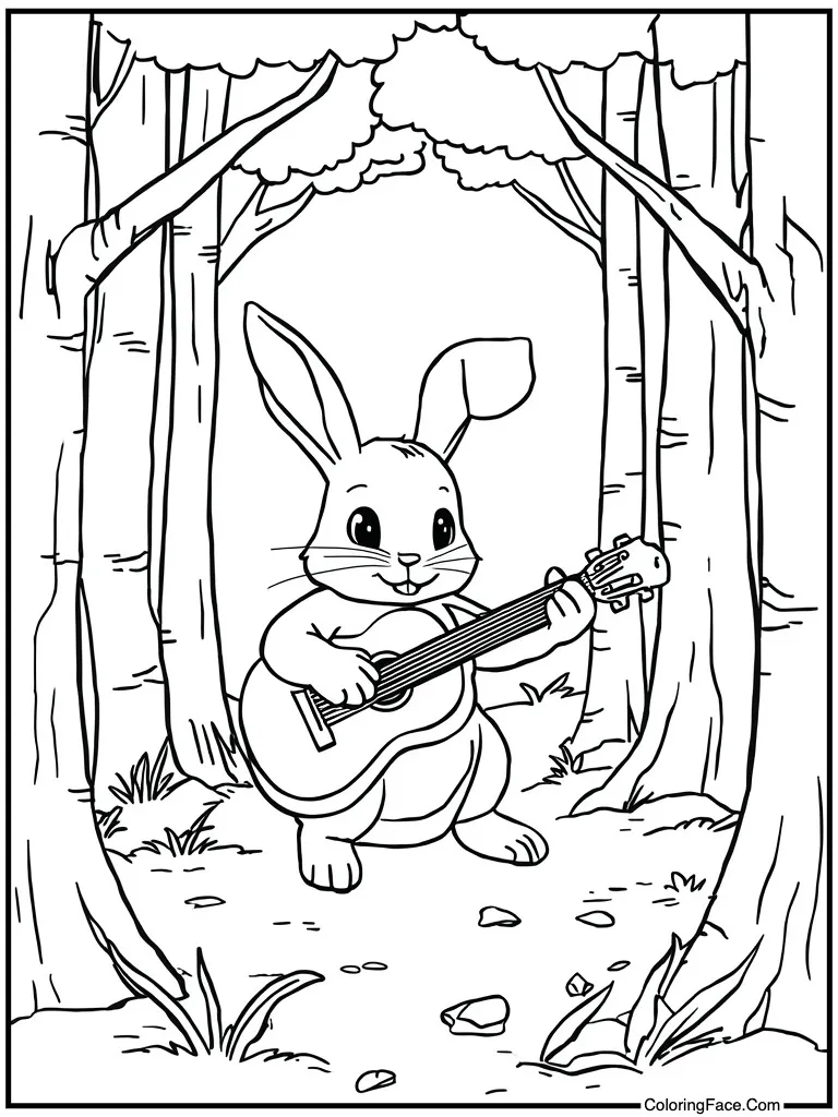 Playing a tiny guitar