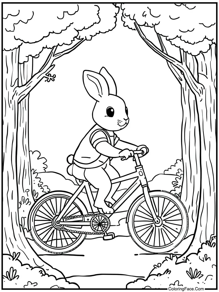 Riding a wooden bicycle