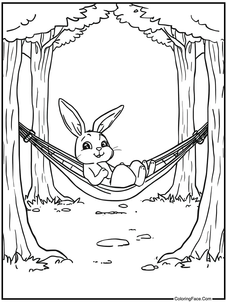 Relaxing in a hammock