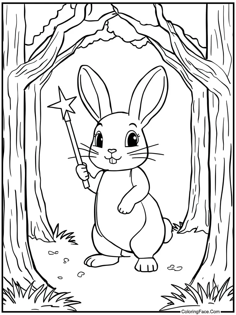 Holding a magic wand