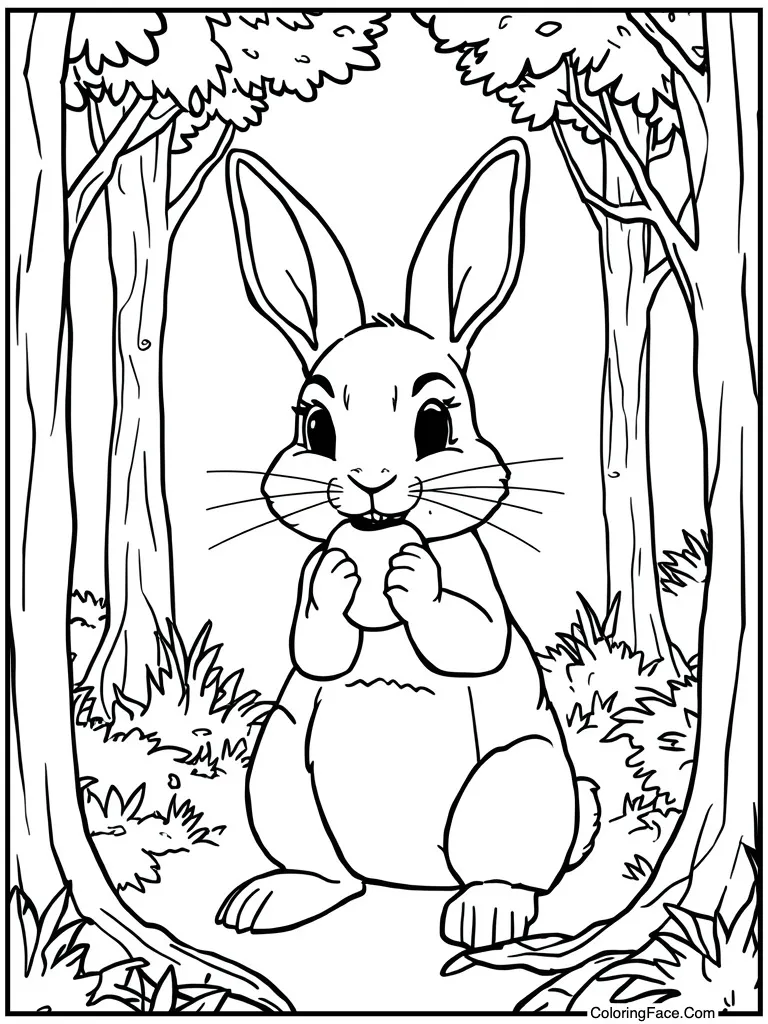 Chewing on apple stick