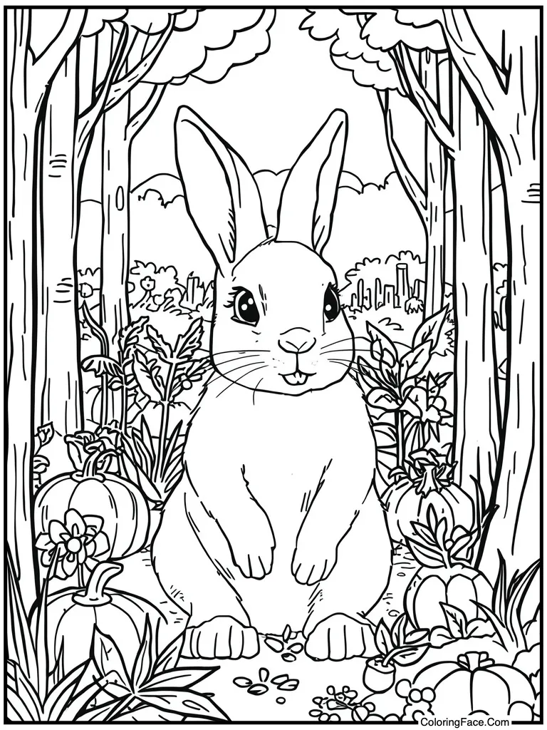 In a vegetable garden