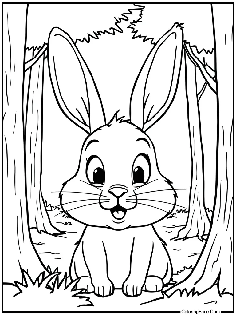 Rabbit Coloring Pages For Adults