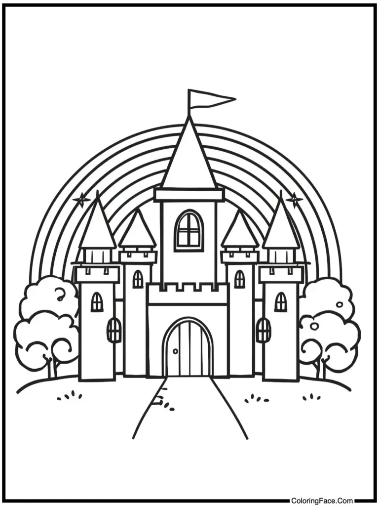 Rainbow Coloring Page