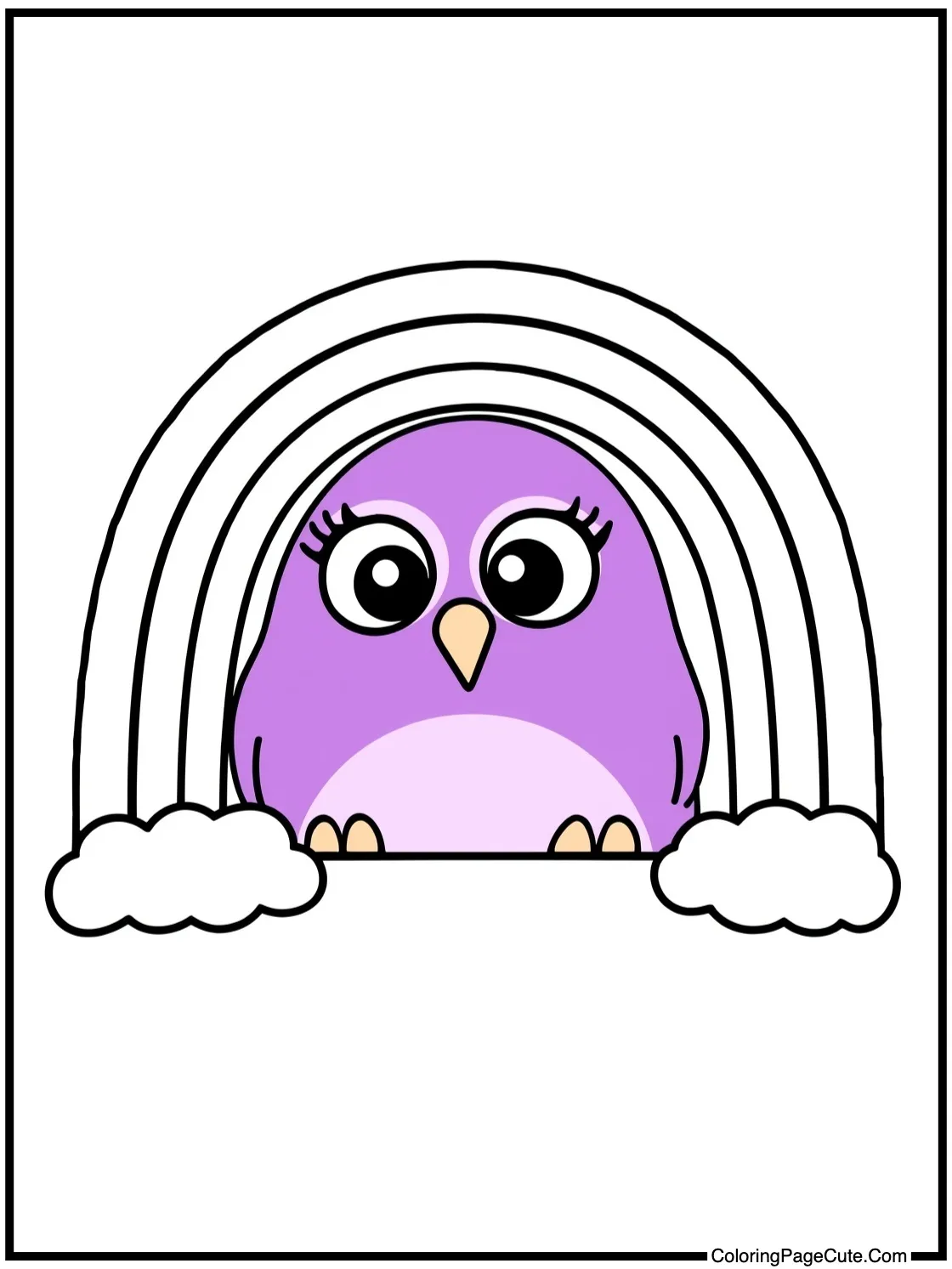 Purple pal peeking out