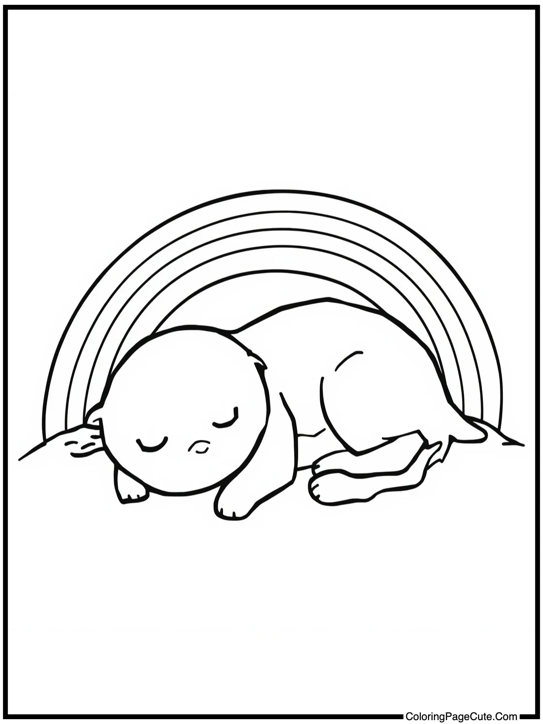 Orange creature sleeping soundly