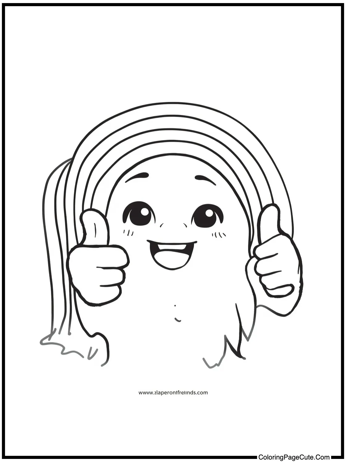 Cyan pal giving thumbs-up