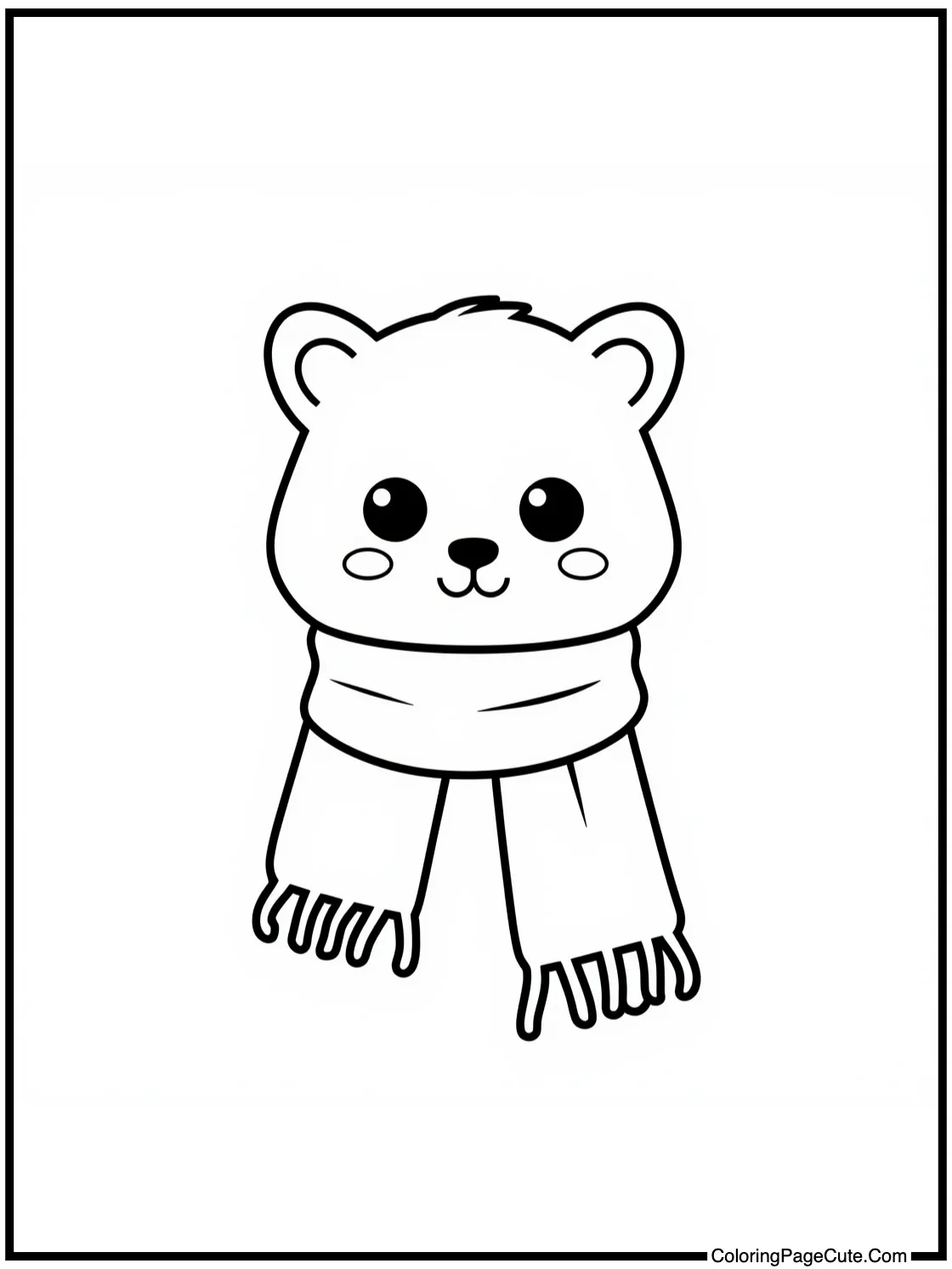 Green wearing cute scarf