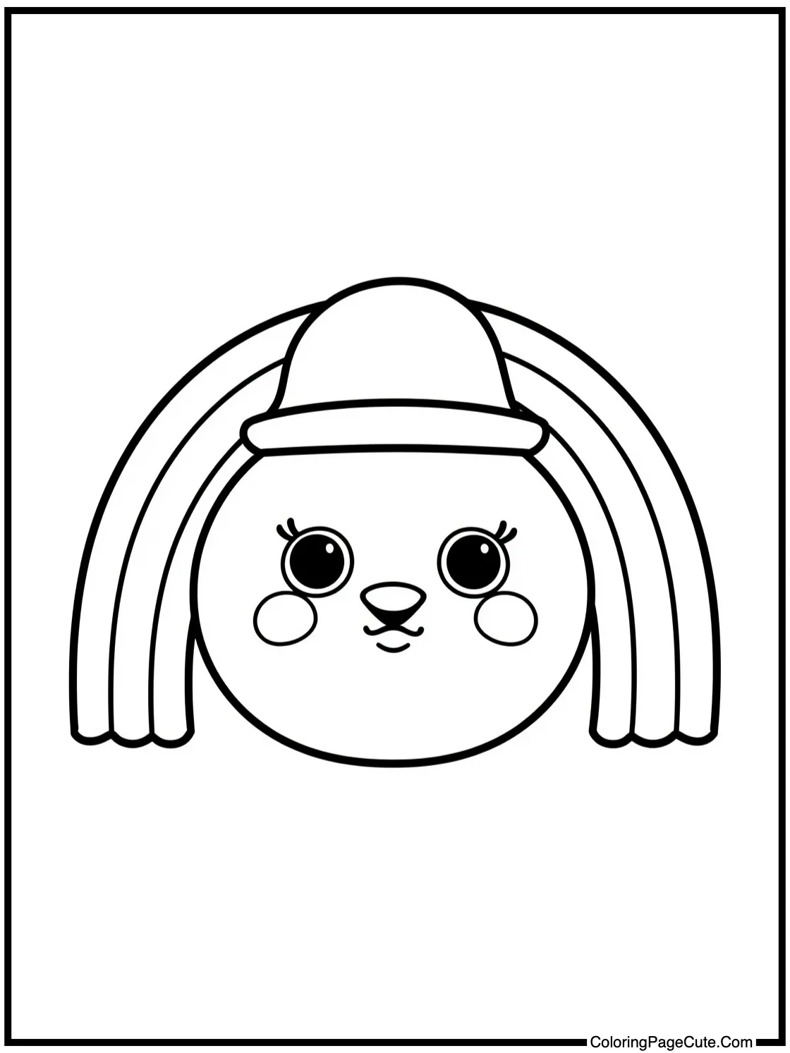 Orange pal wearing hat