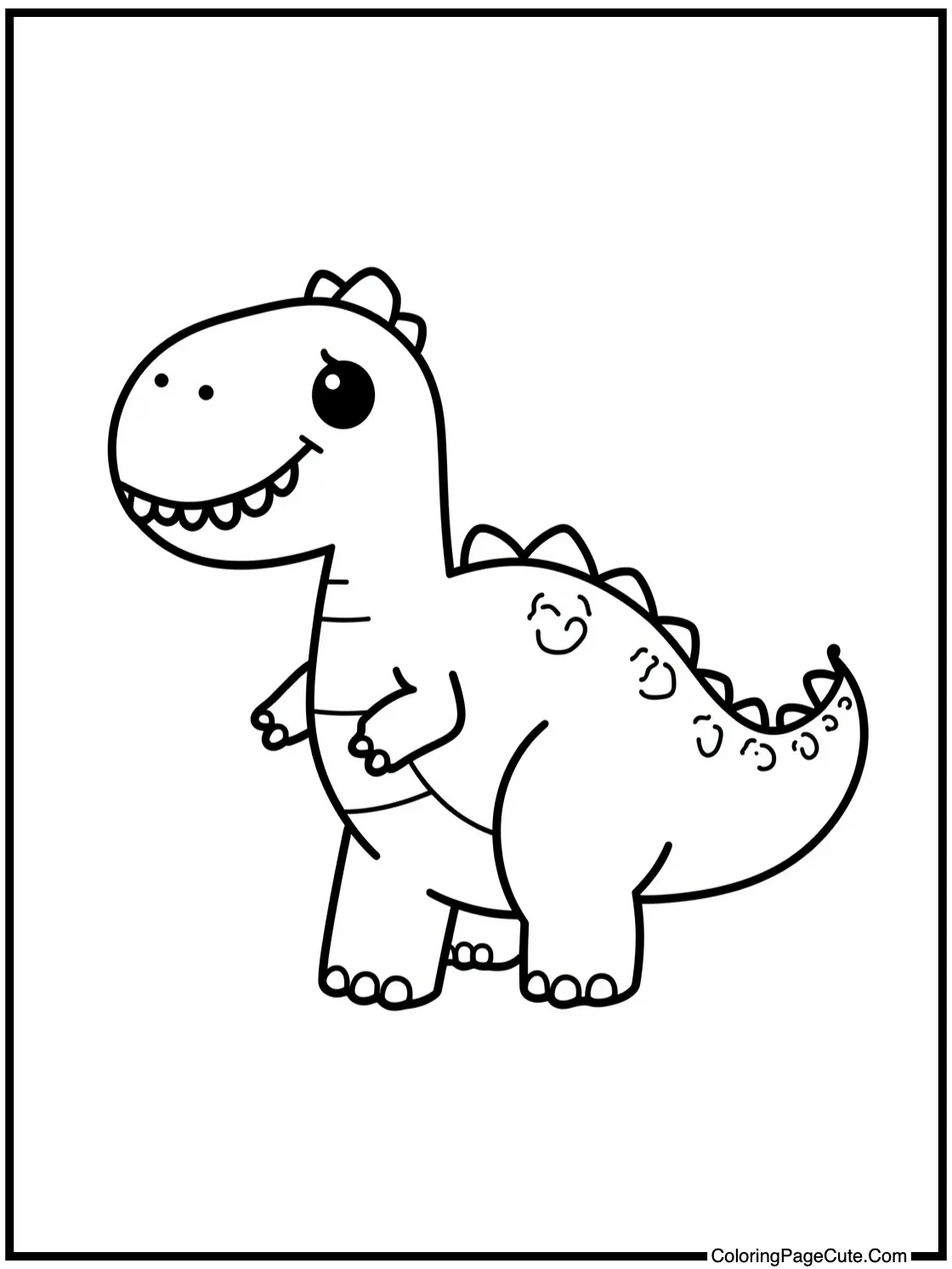 Cyan dino looking cute