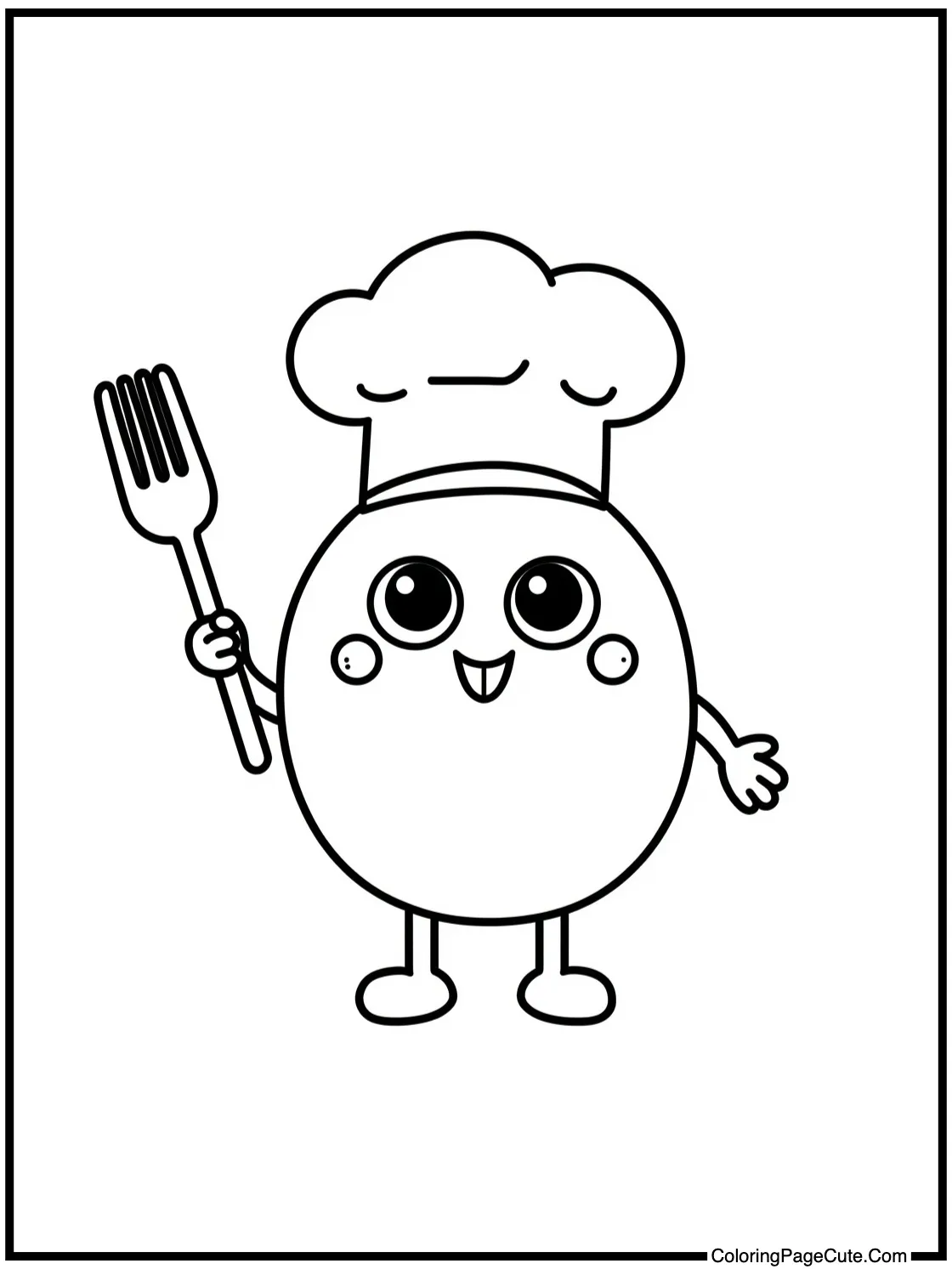 Orange creature as chef