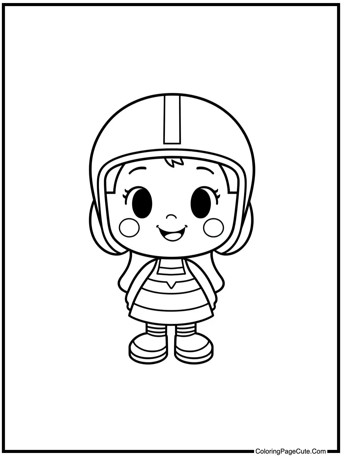 Green pal with helmet