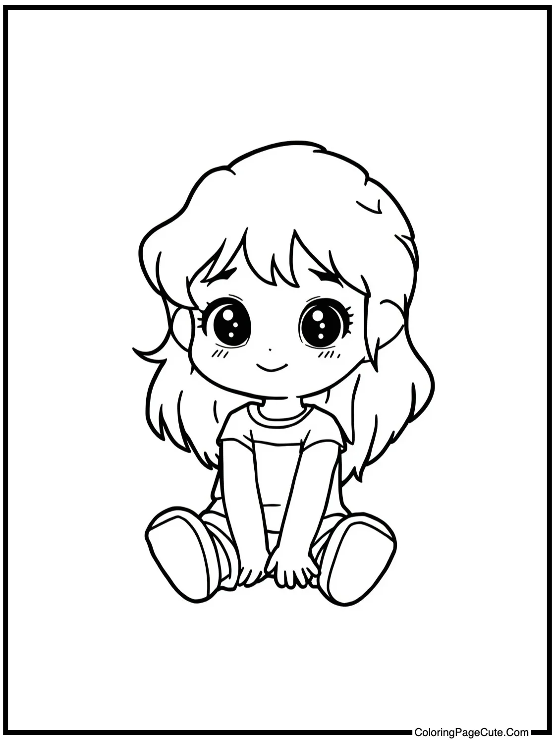 Blue figure sitting down