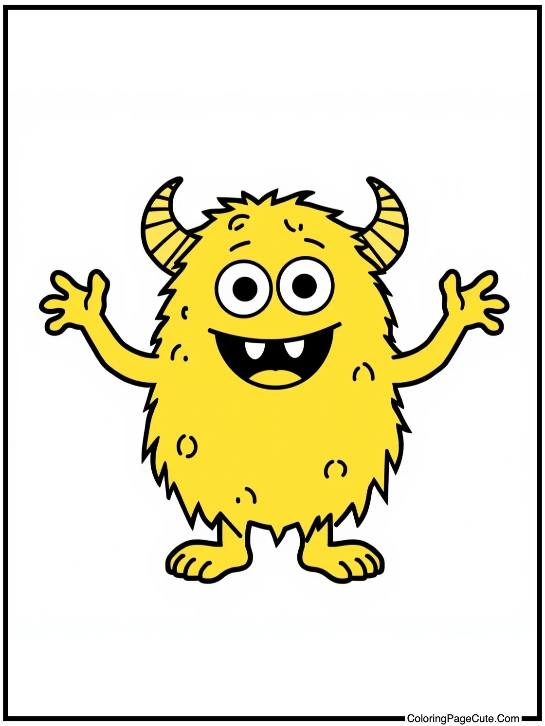 Yellow monster excited