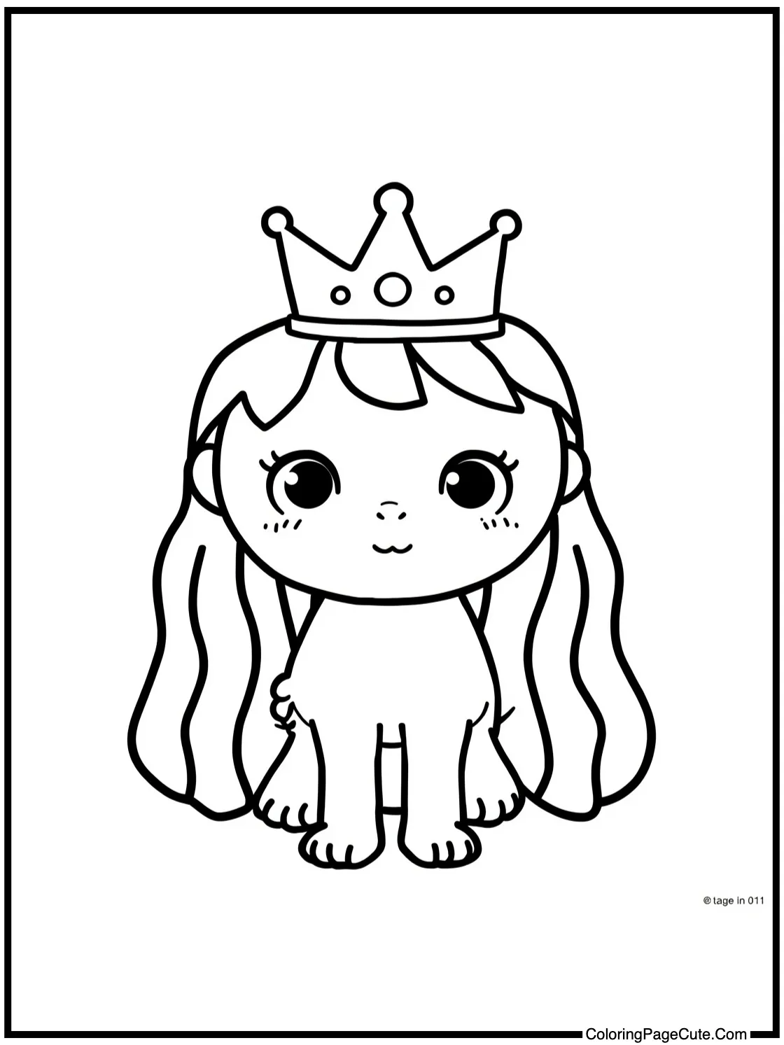 Blue wearing small crown