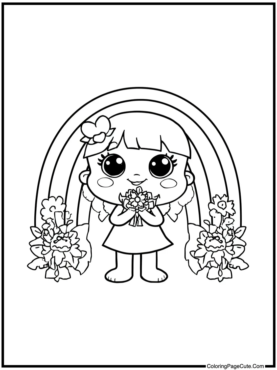 Green pal giving flowers