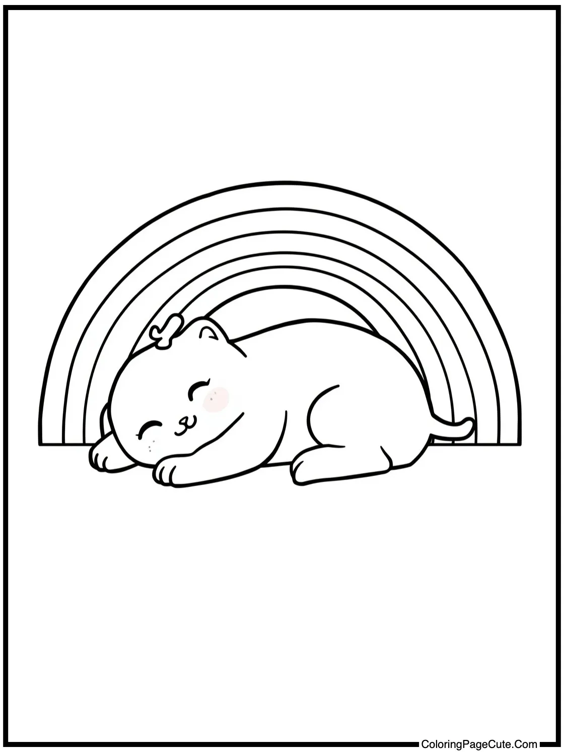 Orange creature taking nap