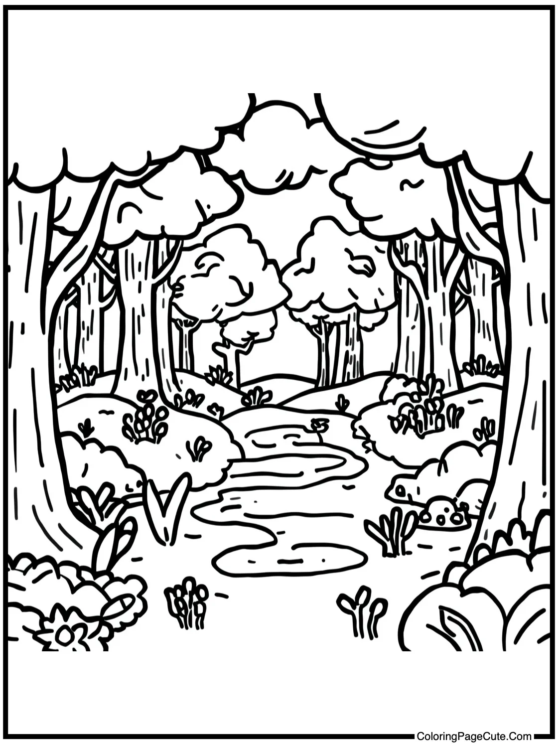 exploring a peaceful forest