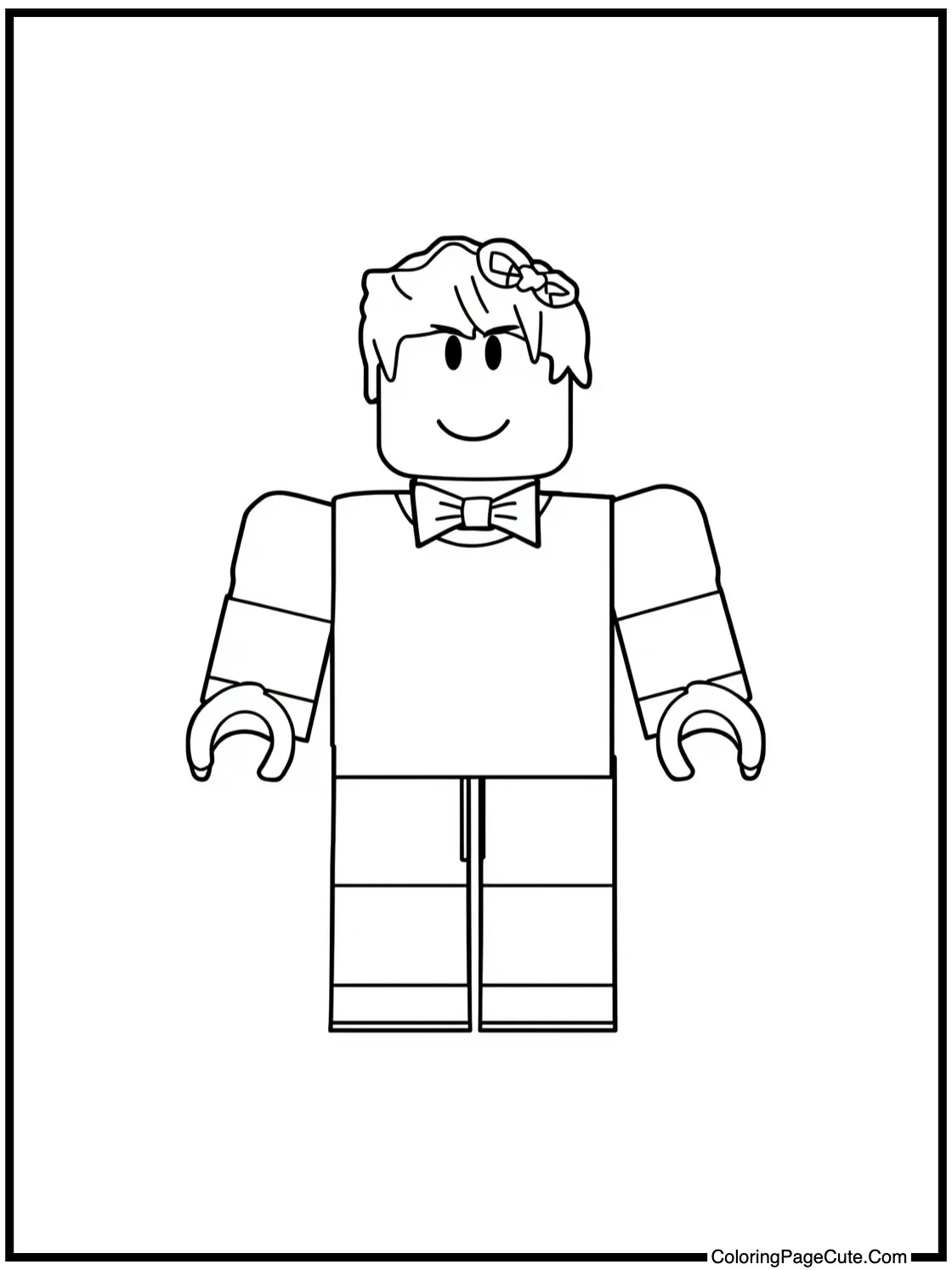 with a smiling guest