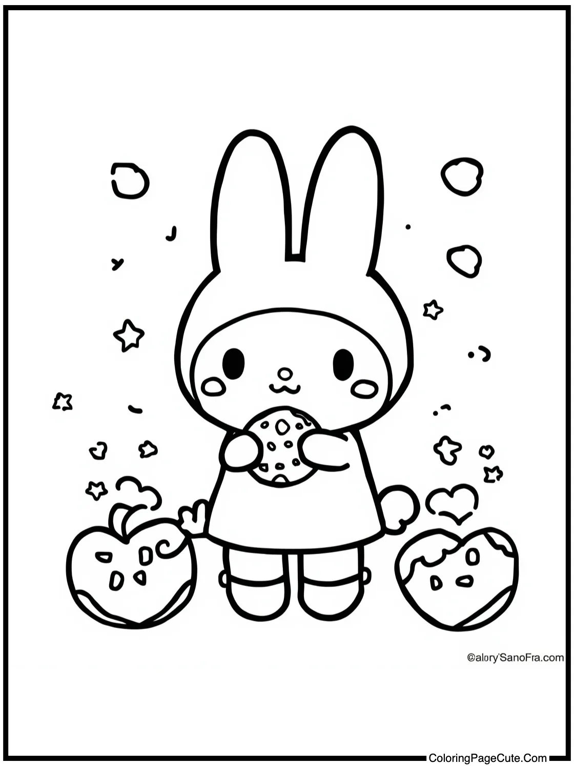 My Melody sharing cookies