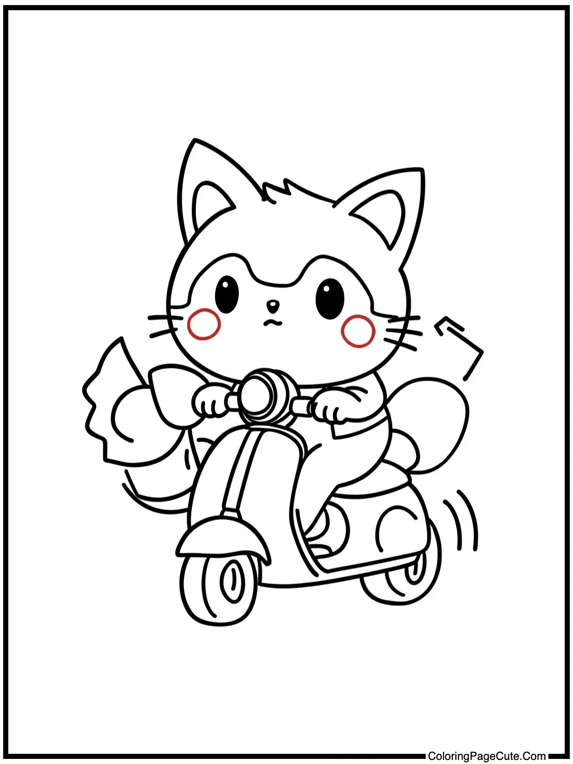 Pochacco riding scooter